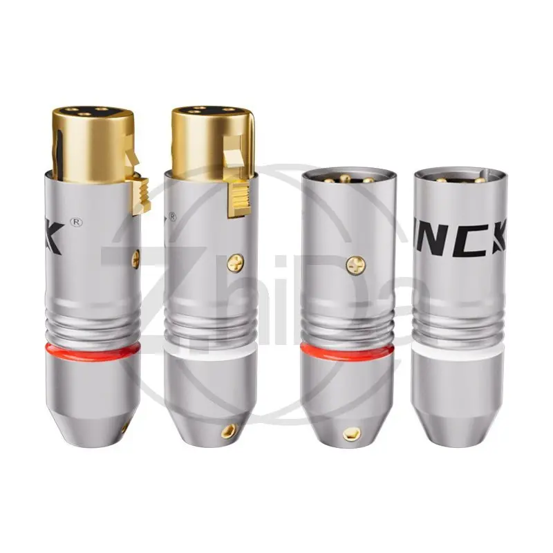 Yinke INCK XLR-разъем из чистой меди с позолотой, 3-контактный балансный аудиоштекер Canon (мужской/женский) для звуковой карты.