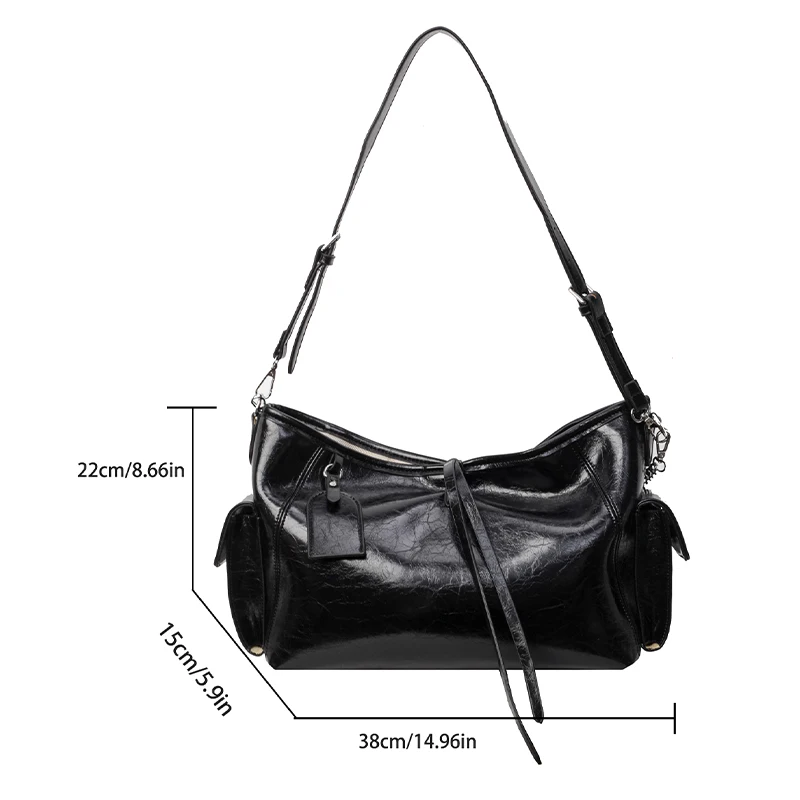 2024 New High Quality, Large Capacity Women\'s Bag, Unique Black Commuter Dumpling Bag Chain Strap Crossbody Shoulder Bag