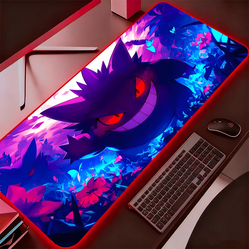 rgb-大型マウスパッド-pc-ポケモンピカチュウゲンガースピード-e-スポーツプレーヤー用バックライトラップトップコンピュータキーボード-led-xxl-マウスパッド