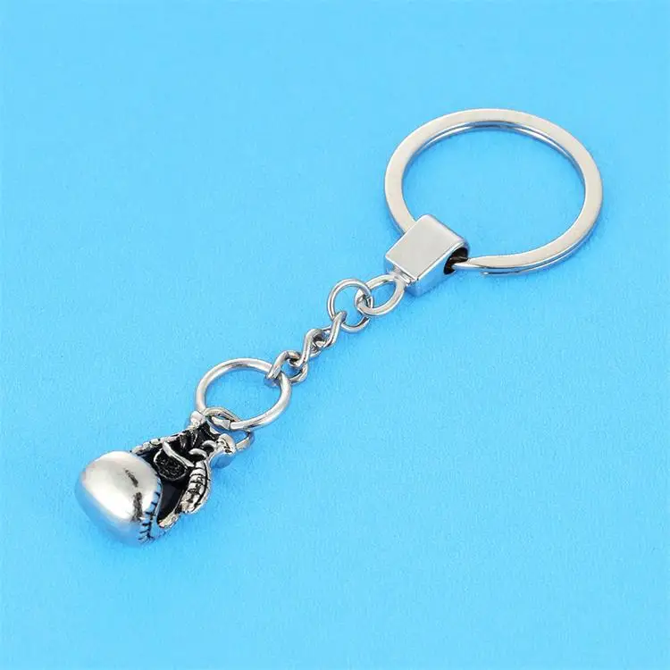 New Design Boxing Glove key chain -Hot Cool metal Barbell Keychain Sports Car Key Ring Bag pendant key Holder Best Gift jewelry