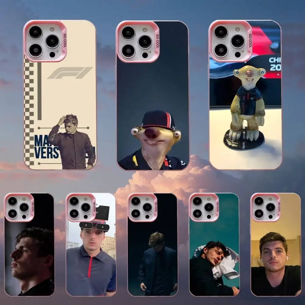 

S-Sid Racer V-Verstappen Phone Case For iPhone 16,15,14,13,12,11,Mini,Pro,SE,MAX Pink Matte Silicone Cover