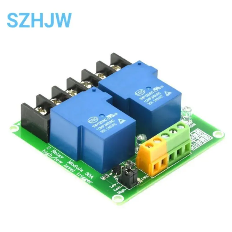 Two Channel 2-way DC 5V Relay Module 30A Optocoupler Isolation Module High And Low Level Trigger Relay For Smart Home PLC