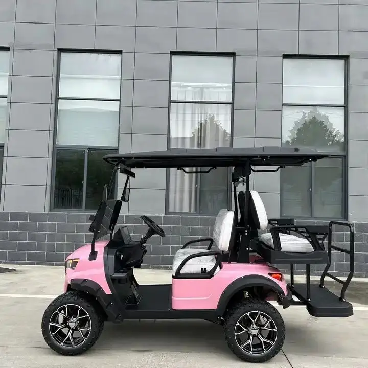 Custom 4 Seat Electric Offroad Tourist Utility Patrol Buggy Independent Suspension Lifted Golf Carts With Lcd Screen