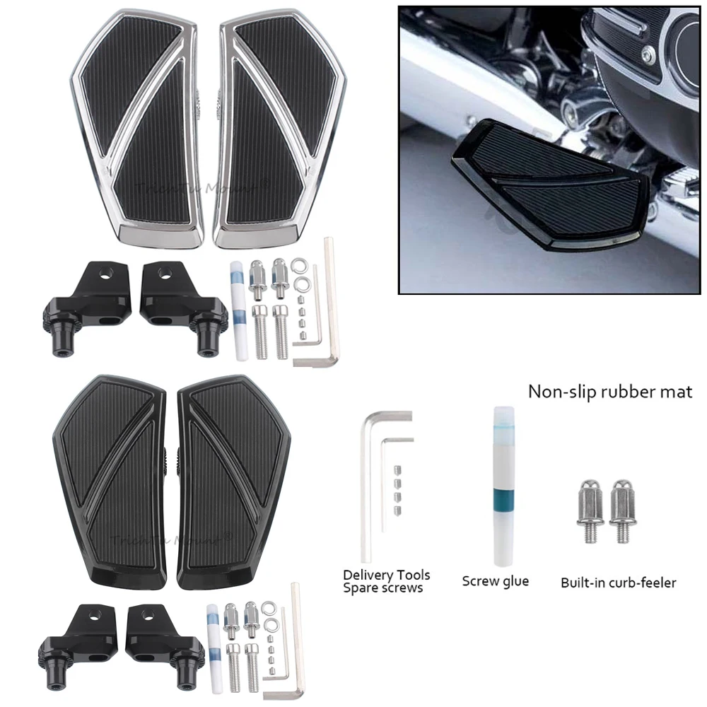 

Motorcycle Accessories Driver Floorboards Front Foot Rest Pedal Rider Footboard Wide Footrests For BMW R18 Classic 100 2020-2024