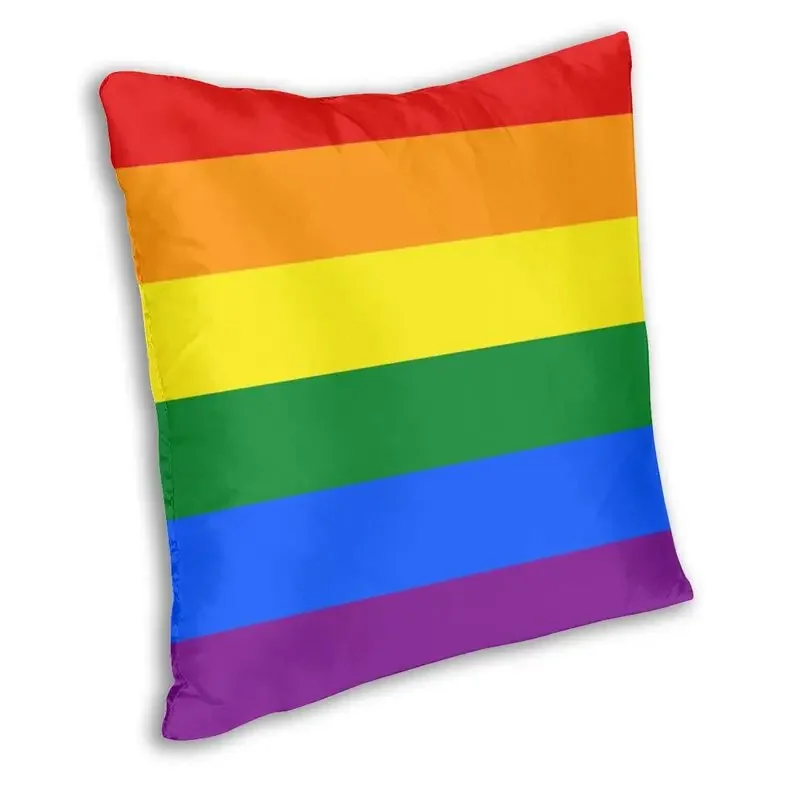 Nordic Gay Pride LGBT Rainbow Flag Sofa Cushion Cover Soft LGBTQ Lesbian Throw Pillow Case For Living Room Home Decoration