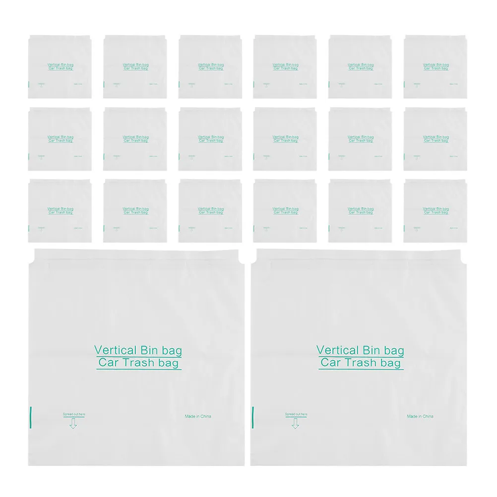 40pcs Car Trash Bags Disposable Stick On Garbage Bags For Car Waste Leakproof Adhesive Trash Holders For Vehicles 1L Capacity