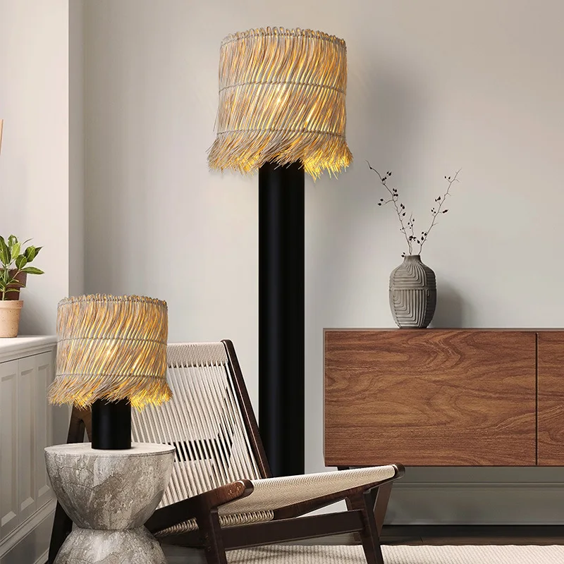 

Wabi Silent Wind Floor Lamp Designer Homestay Living Room Next to Sofa Retro Bedroom Study Japanese Atmosphere Decorative Desk