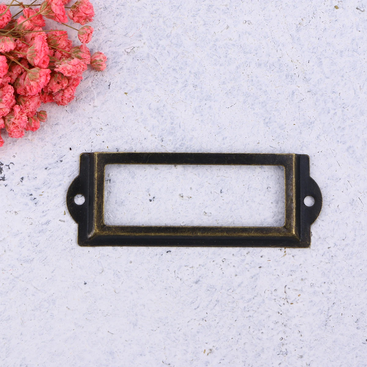 

30 pcs Iron Case Tag Cabinet H Holder Retro Pull Sturdy Holder Screws Included