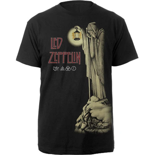 Hermit Led Zeppelin Band T-Shirt Baumwolle Grafik-T-Shirt Herren Damen Sommer Streetwear