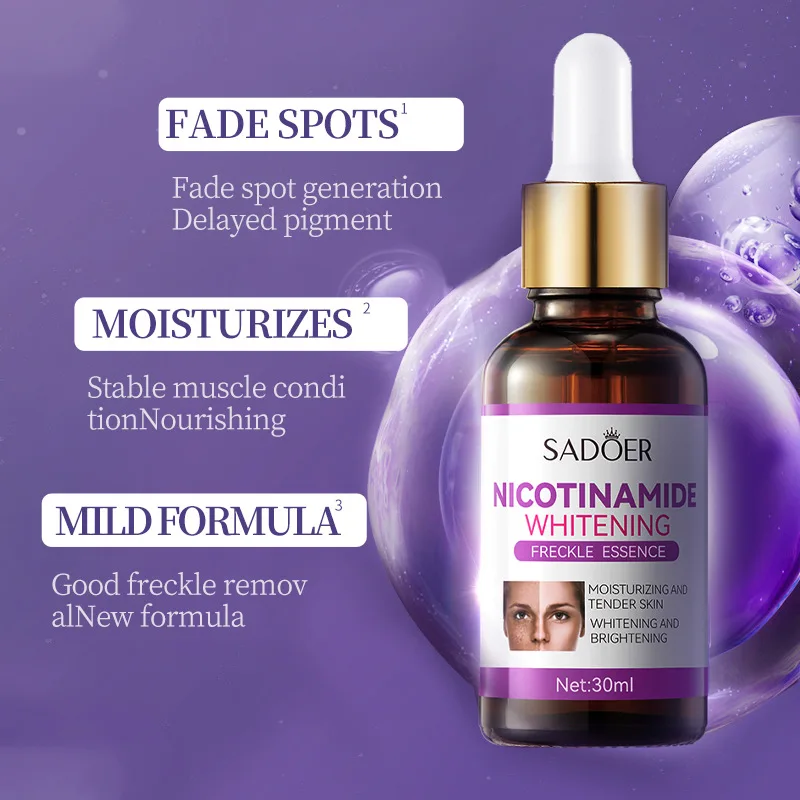 SADOER Nicotinamide Whitening  Freckle Removing Essence Hydrates Moisturizes Brightens Freckle Removing Skin care