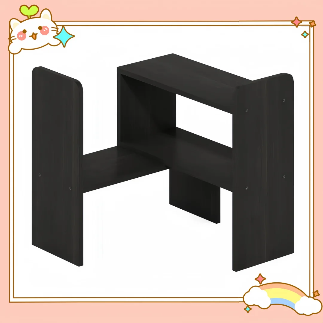 

Multifunctional Desktop Bookshelf, Espresso Finish | For Home Office Organization