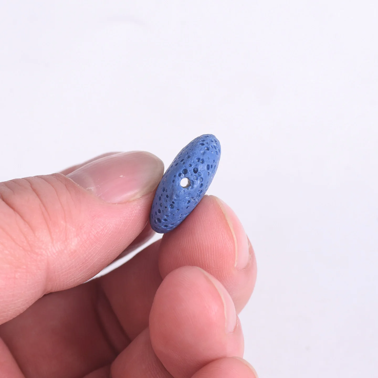 5pcs Natural Volcano Lava Stone Flat Round 20mm Loose Crafts Beads lot for Jewelry Making DIY Earring Findings