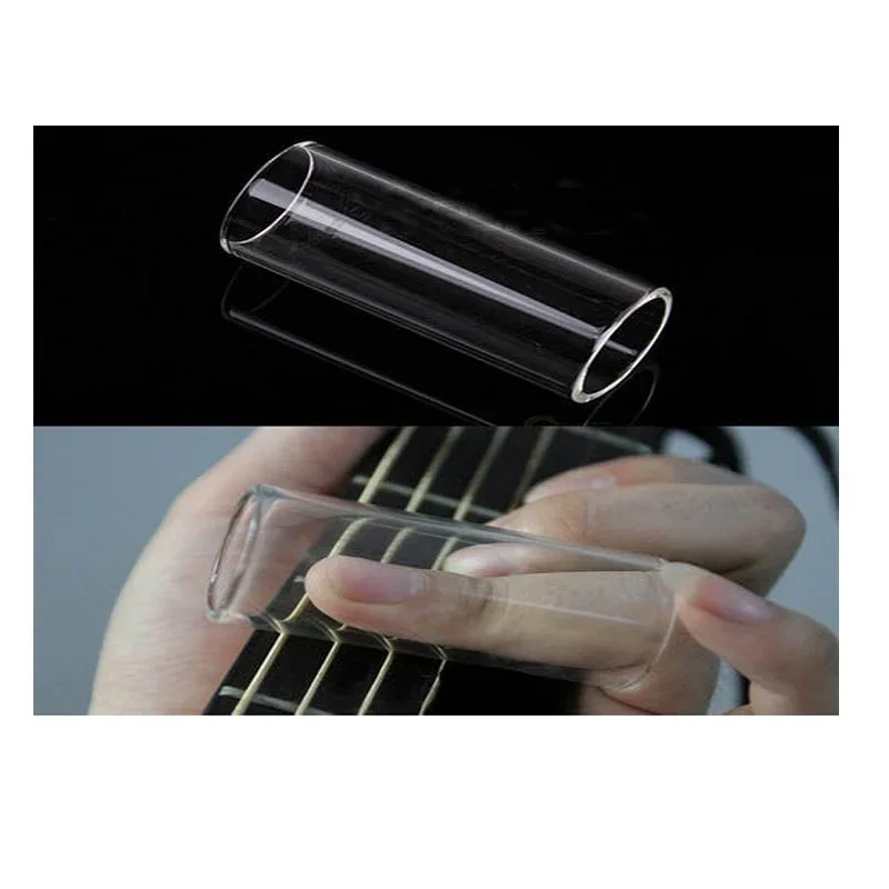 New High Quality Electric Guitar String Plexiglass Resin Slide Glass Bottle Finger Tube Knuckle 60x22mm Clear Electric Guitars