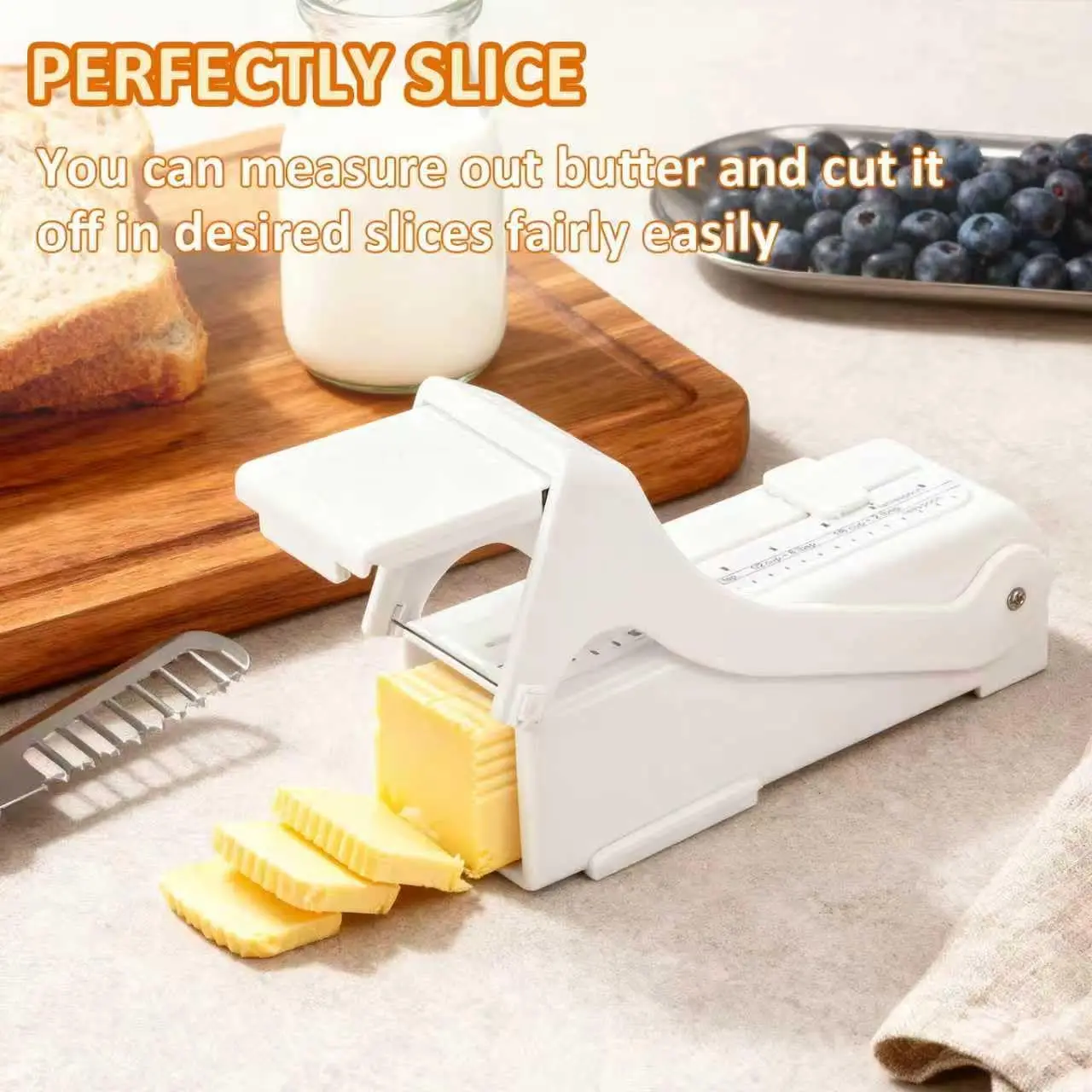 Buttermate Butter Cutter Slicer, Measure Dispense & Keep Butter | Cut Butter In One Click | One Stick Capacity
