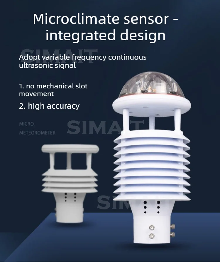 Weather Sensor 7-element All-in-one Compact Outdoor  Station   for  Monitoring Systems