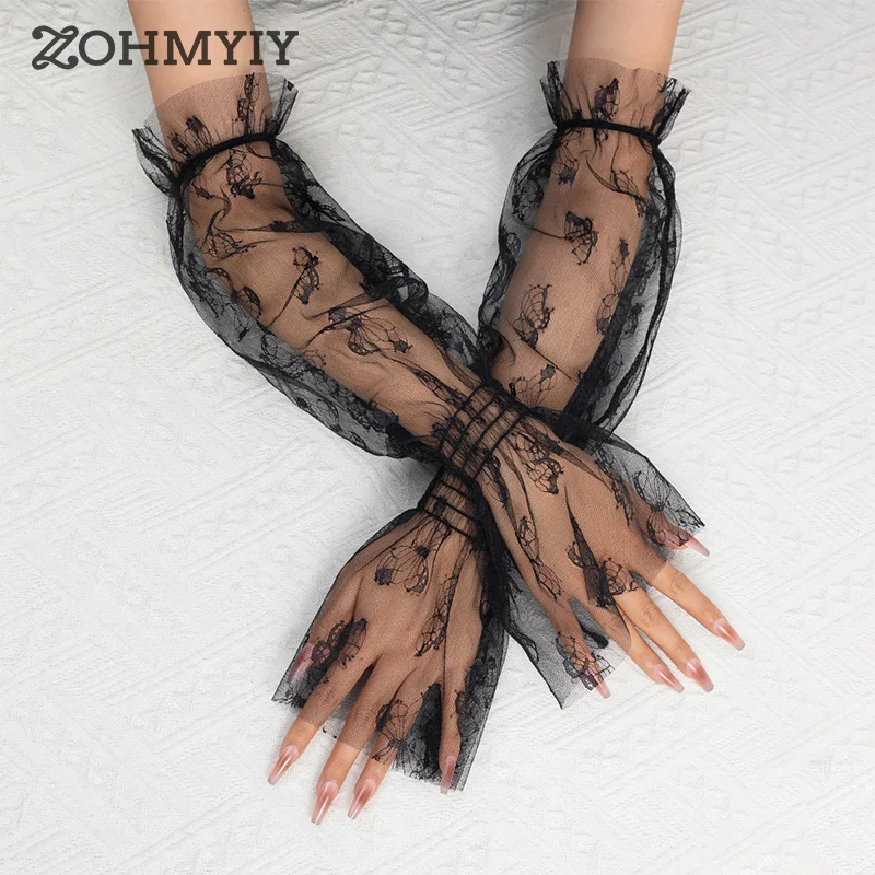 Photo Backgrounds For Nail Photography Elastic Spot Glove Nail Tips Display Thin Sleeve Tulle Items Manicure Decoration Material