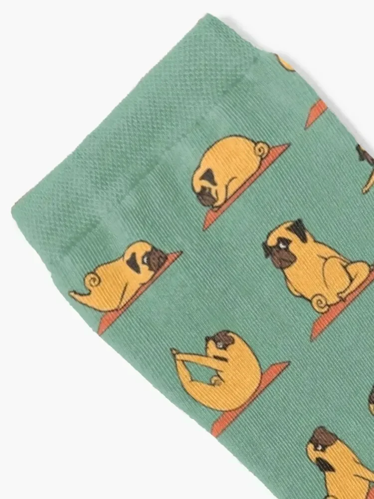 Pug Yoga Socks aesthetic halloween football basketball Socks For Man Women's