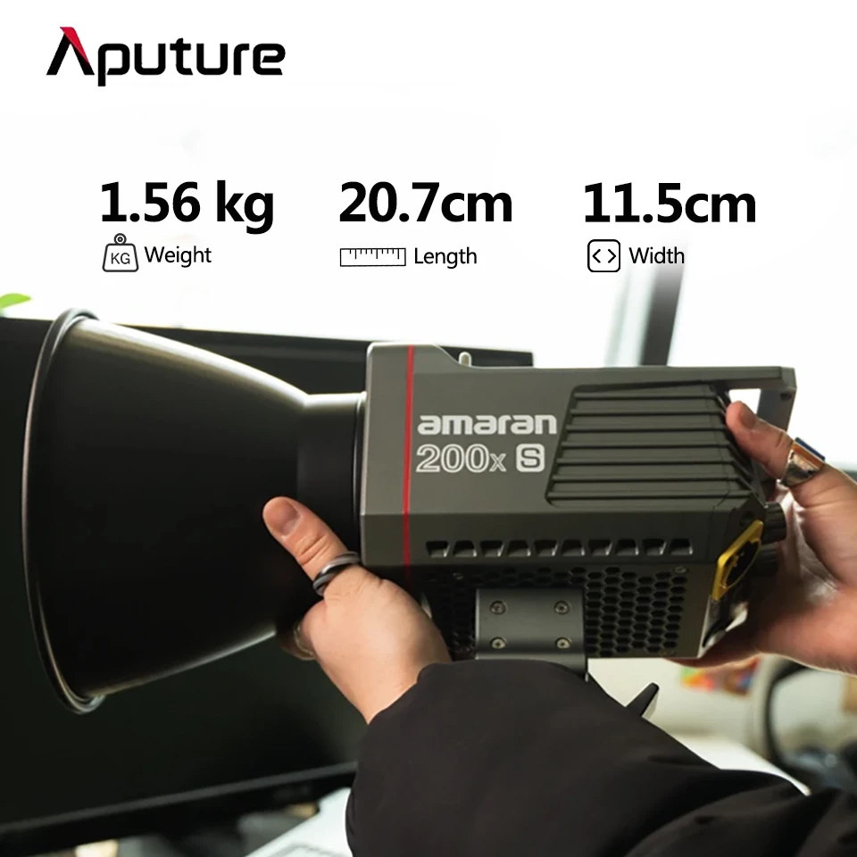 Aputure Amaran 200x S 2700-6500K Bi-color LED Video Light for Photography Studio Fill Lamp with Bowens Mount CRI 95+ TLCI 97+