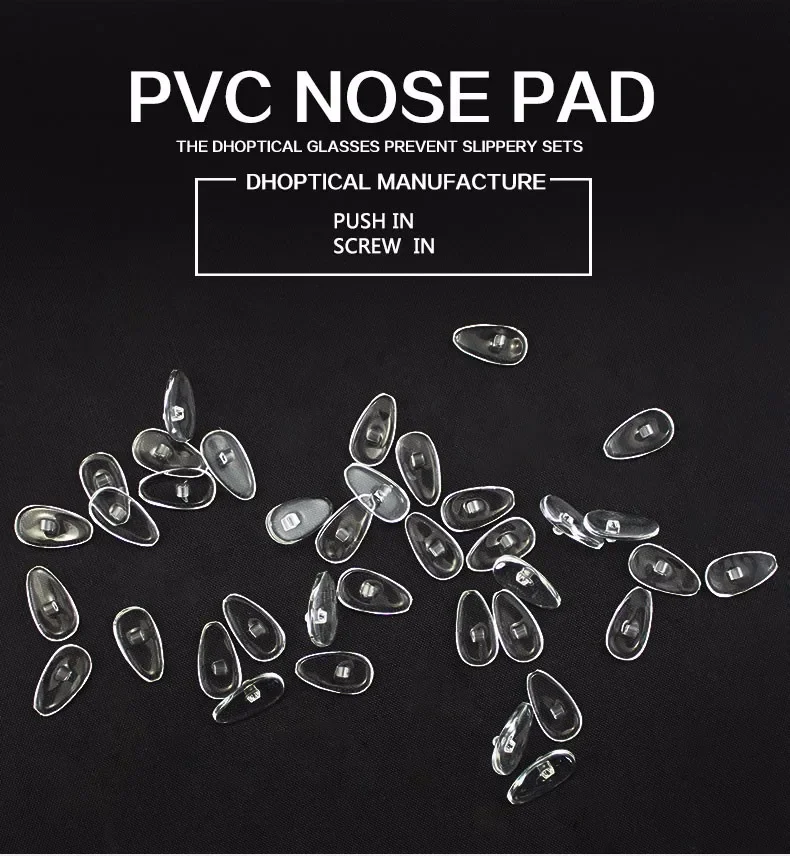 1000 Paar Brillen-Nasenpolster zum Einschrauben aus PVC-Material, Brillenteil von Dhoptical – Detail 1