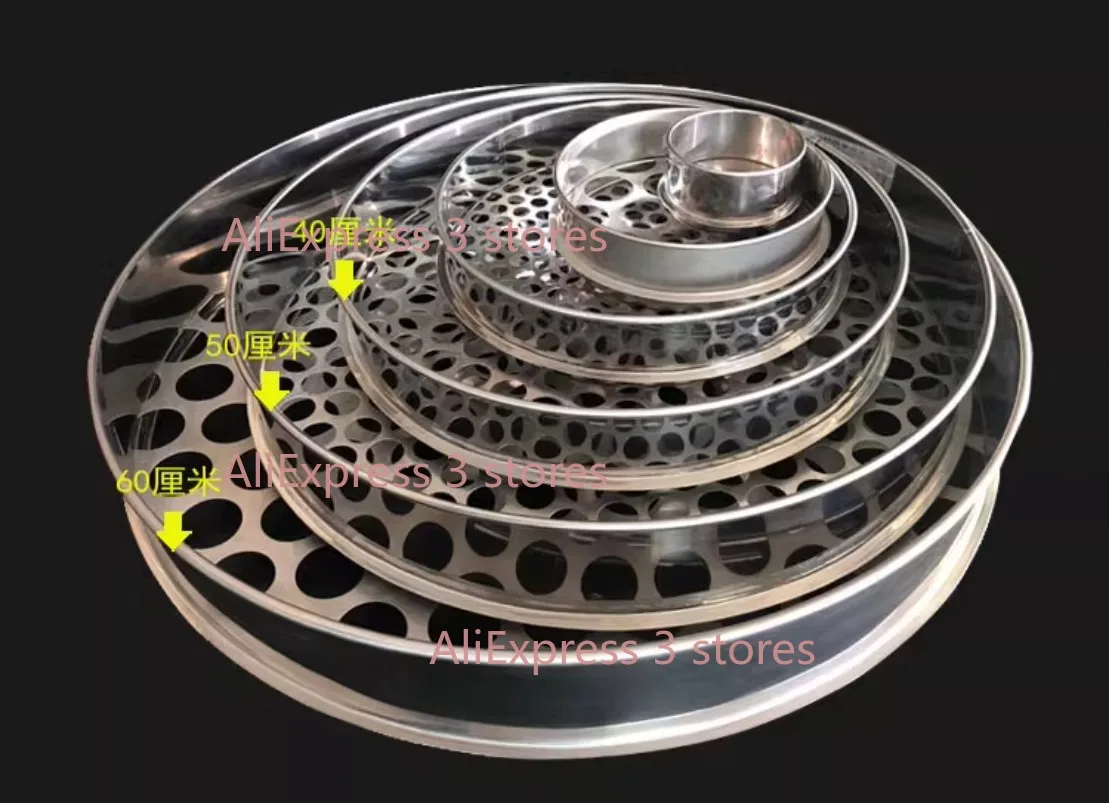 Dia 25cm Height 5cm Hole 1mm To 50mm 304 Stainless Steel Round Mesh Lab Test Sieve For Coffee Been Blueberry Screws