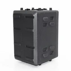 Rack Flight Case Amplificador à prova de choque de espaço padrão 6U com rodas resistentes de 4 unidades