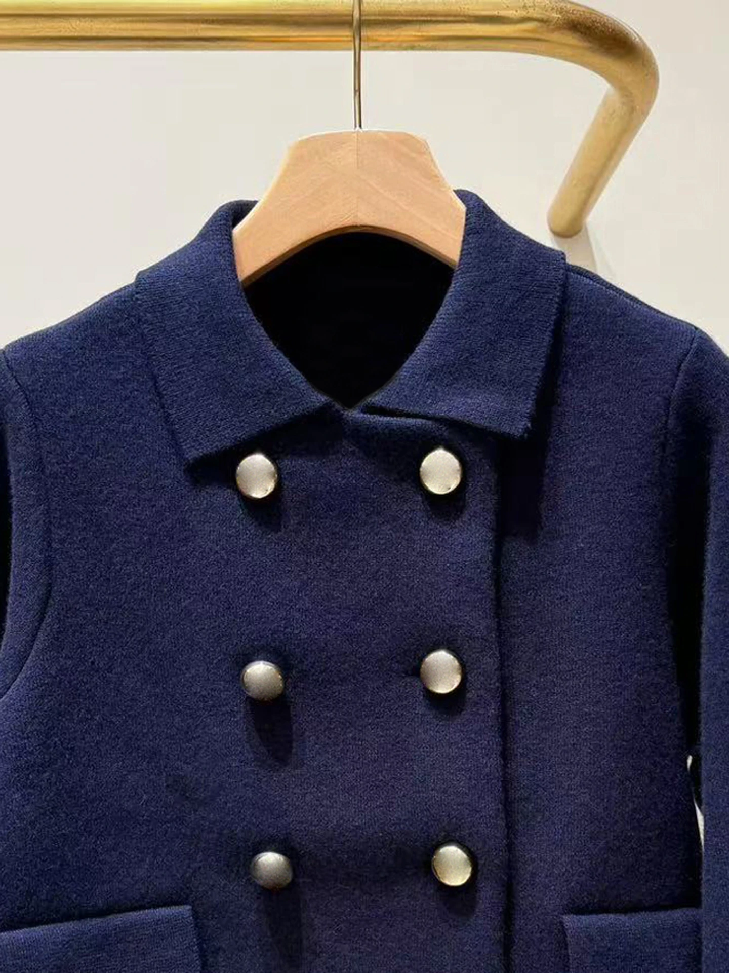 Ele Maglione cardigan lavorato a maglia da donna Colletto doppiopetto Design Autunno Faion Capispalla Comodo Medio Morbido