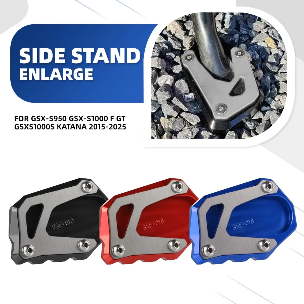

For Suzuki GSX-S950 GSX-S1000 F GT GSXS1000S Katana 2015-2024 2025 Kickstand Side Stand Extension Pad Foot Plate GSXS 1000 S 950
