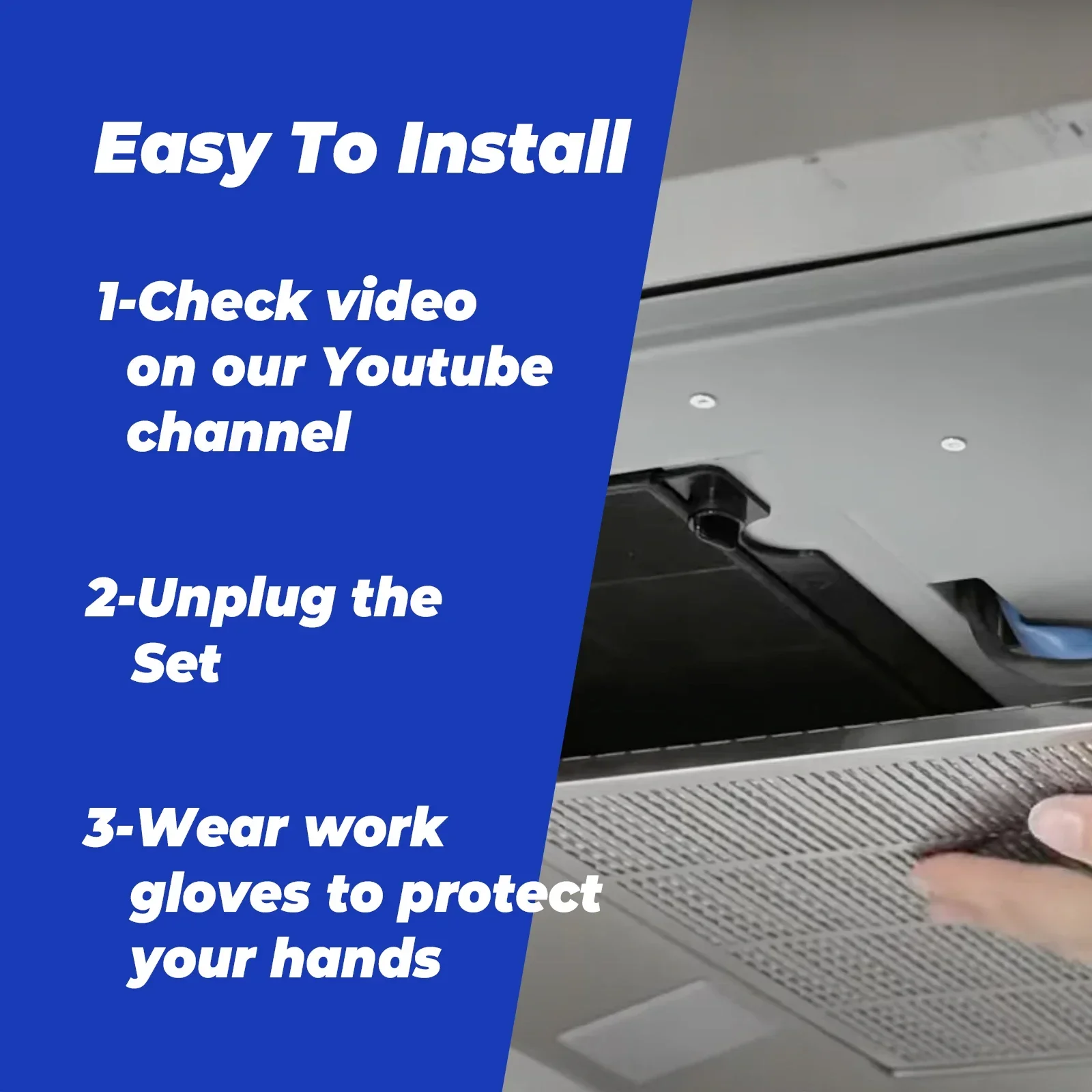 1Pack, 49.8×20.6×0.9cm  Range Hood Grease Filter Kitchen Extractor Aluminium  16751