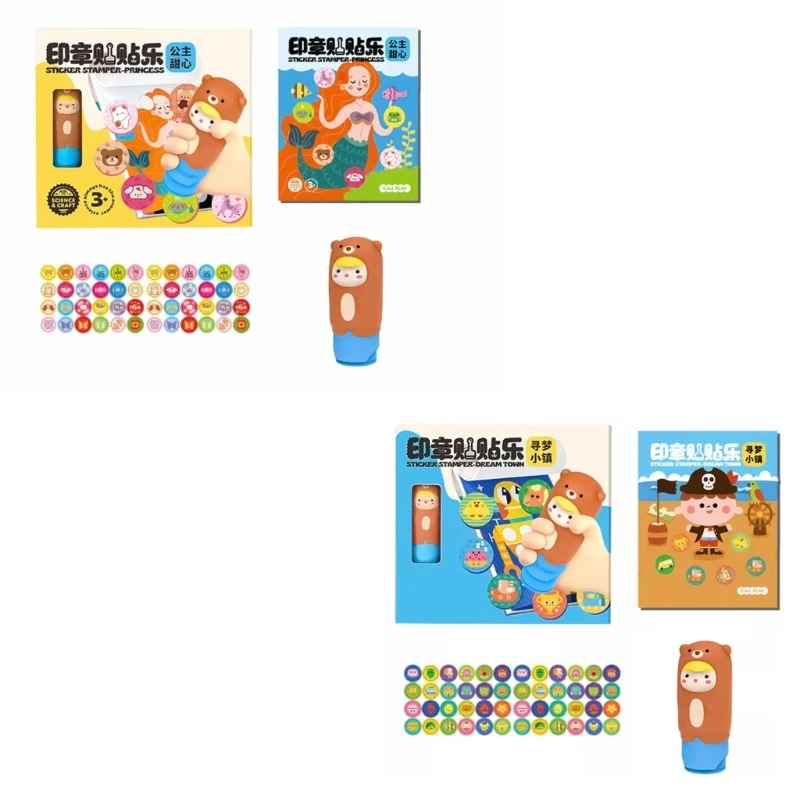 Colorful Cartoon Stickers Toddlers Fine Motor Skill Stamp Stickers Activity Book Dropship