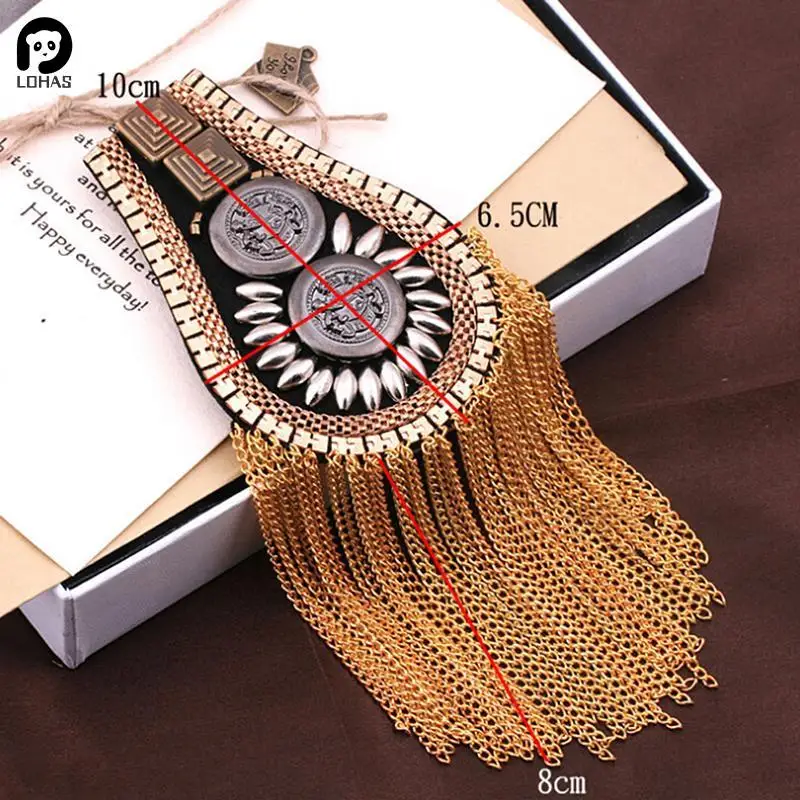 1pc Tassel Handmade Shoulder Jewelry Tassel Rhinestones Epaulettes Clothing Accessories Brooch Epaulet Shoulder Brooches