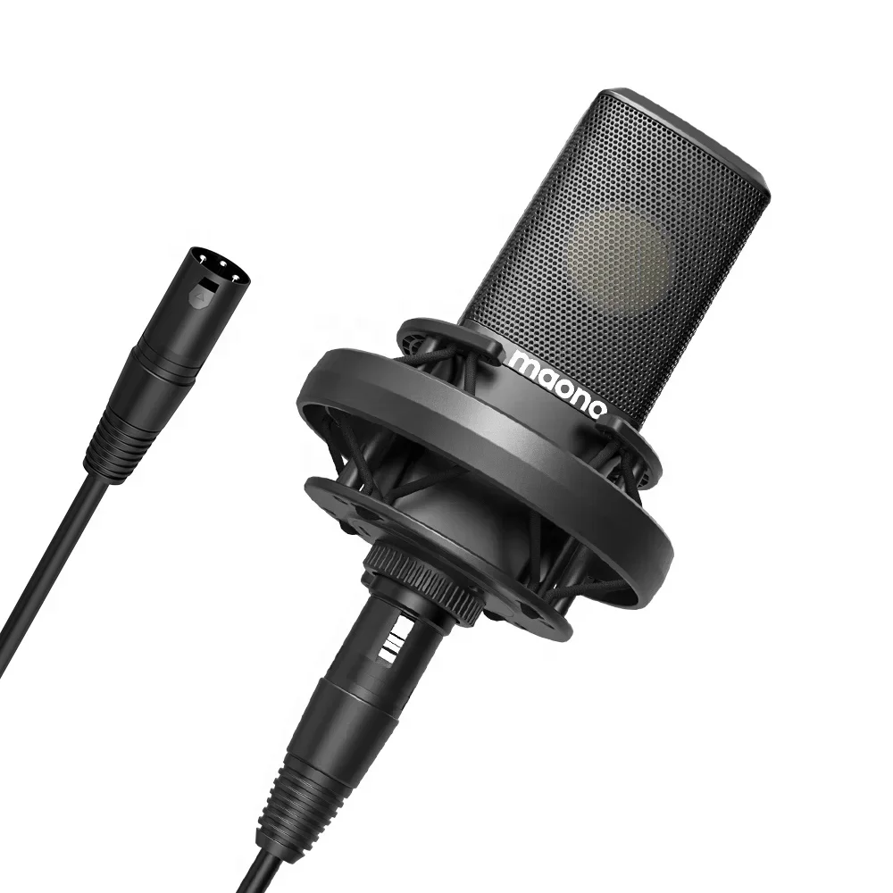 

New MAONO Professional Condenser Recording Microphone 34mm Super Large Diaphragm Microphone All Metal XLR Microfone for Pro Podc