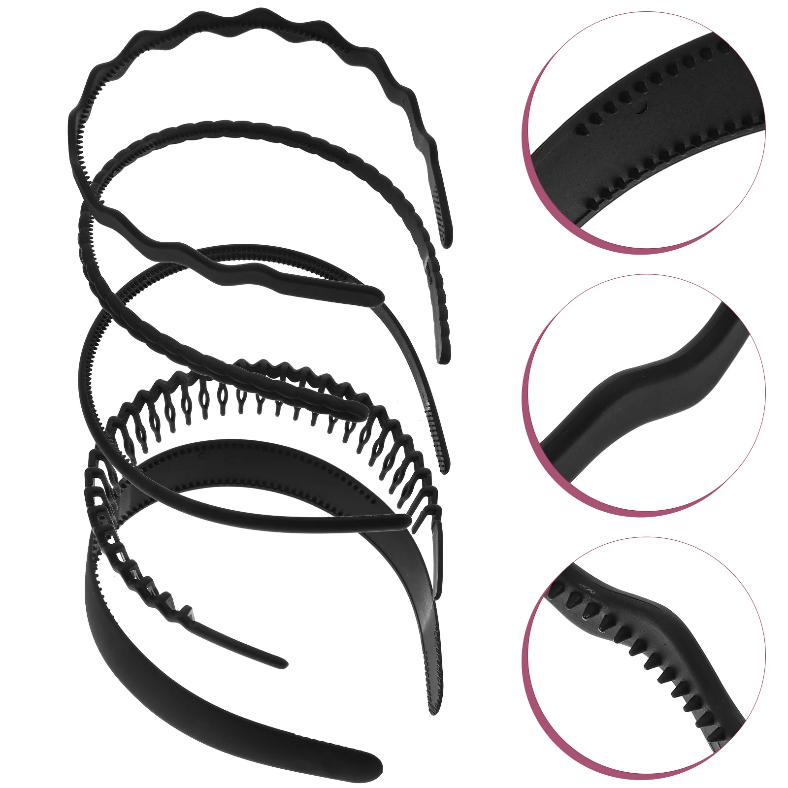 

5 Pcs Practical Headband Workout Headbands for Women Non-slip Headgear Decorative Face Wash Hair Plastic