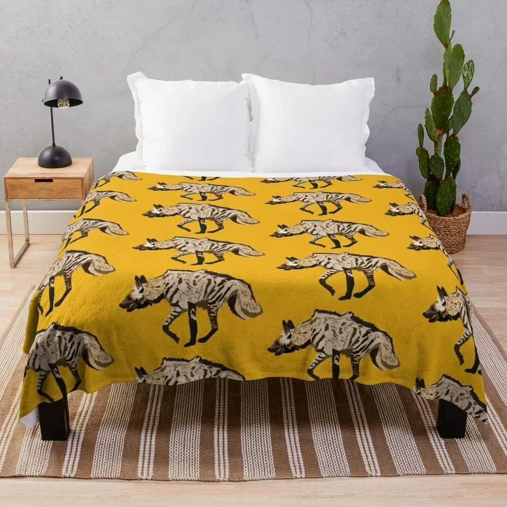

S is for Striped Hyena Throw Blanket Bed linens Luxury Throw Blankets Stuffeds Vintage Thermal Shaggy Blankets