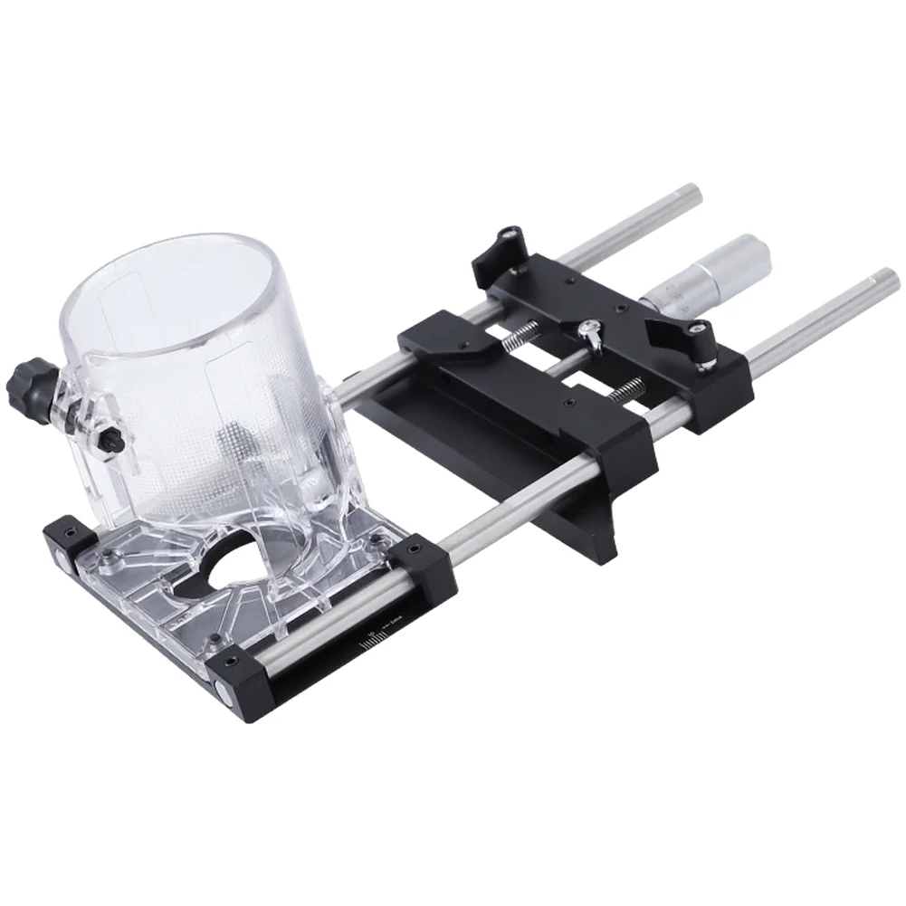 65mm Trim Router Guide Fence Milling Groove Bracket CNC Aluminum Adjustable Base For Woodworking Straight For Edge Cutting Tool