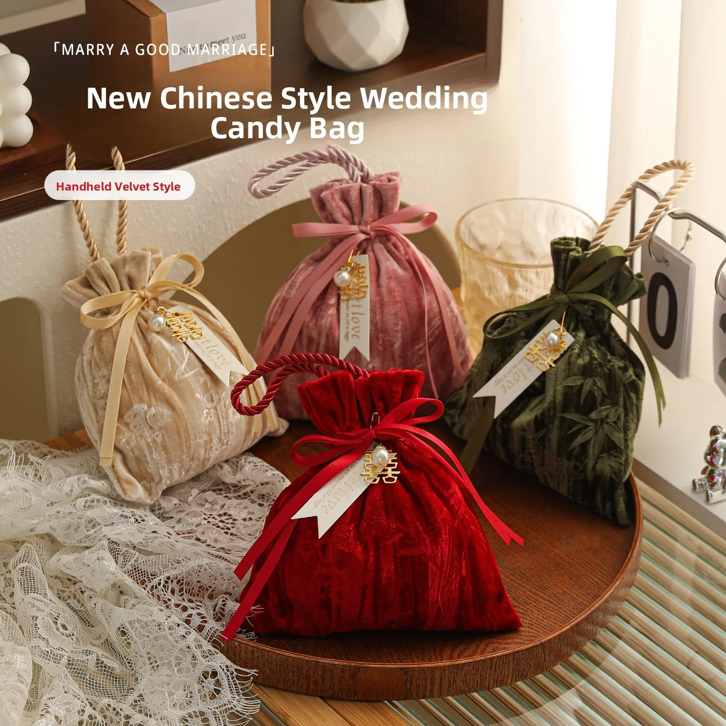 Wedding Candy Bags Handheld Empty Packaging Boxes Luxury Sensation Short Sleeve T-Shirts for Women Non-Fading Summer Collection
