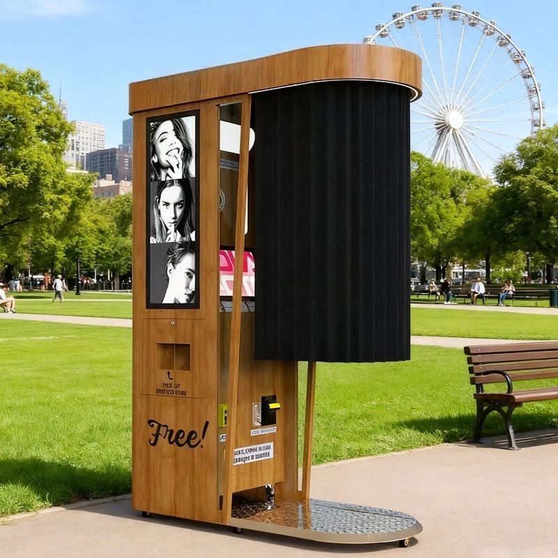 All-in-one Photo Booth Printer Vending Machine Kiosk Remote Self Service Machine Selfie Photo Booth