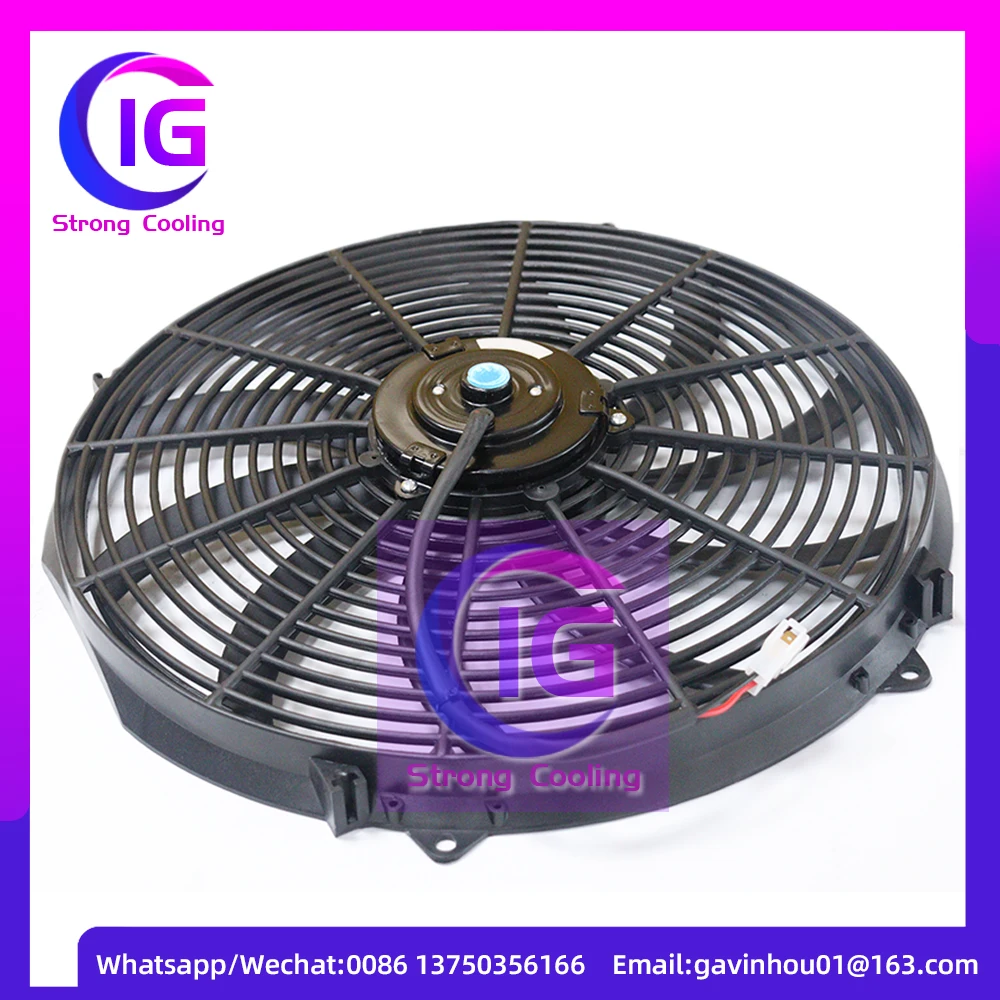 16 Inch 80W Electric Radiator Fan For Universal Push Pull Ultra-Thin Straight Leaf Hair Dryer Electronic Fan 12V/24V