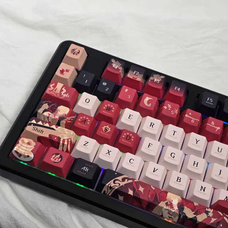

Mydeimos Anime Theme Keycaps Set Customized PBT Sublimation Cherry/MOA Profile Keyboard Caps for Mechanical Keyboard Accessories