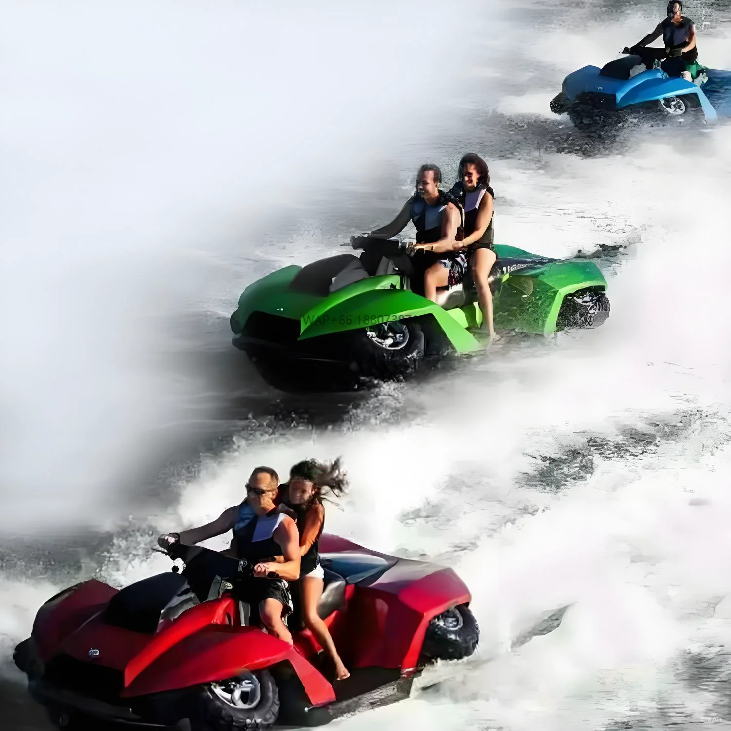 

4 Stroke Amphibious Jet Ski 151-225HP 2-Seater for Winter Adventures-Snowmobile Water Sports Equipment