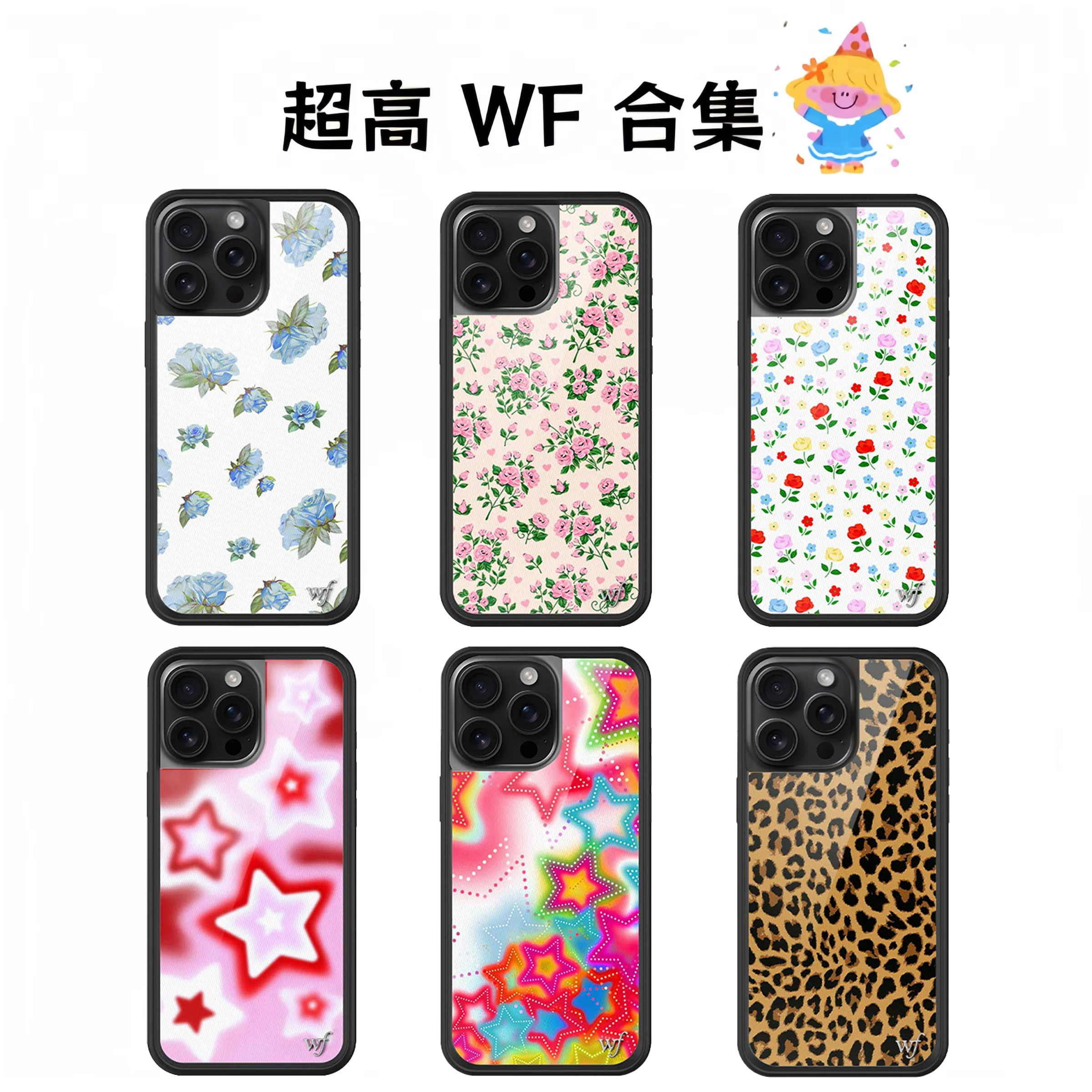 Wildflower 3D Girls bow high heels Phone Case for iPhone 16 15 14 13 12 Pro Max 13pro 14pro WF Angel Cute Cartoon Cover Funda