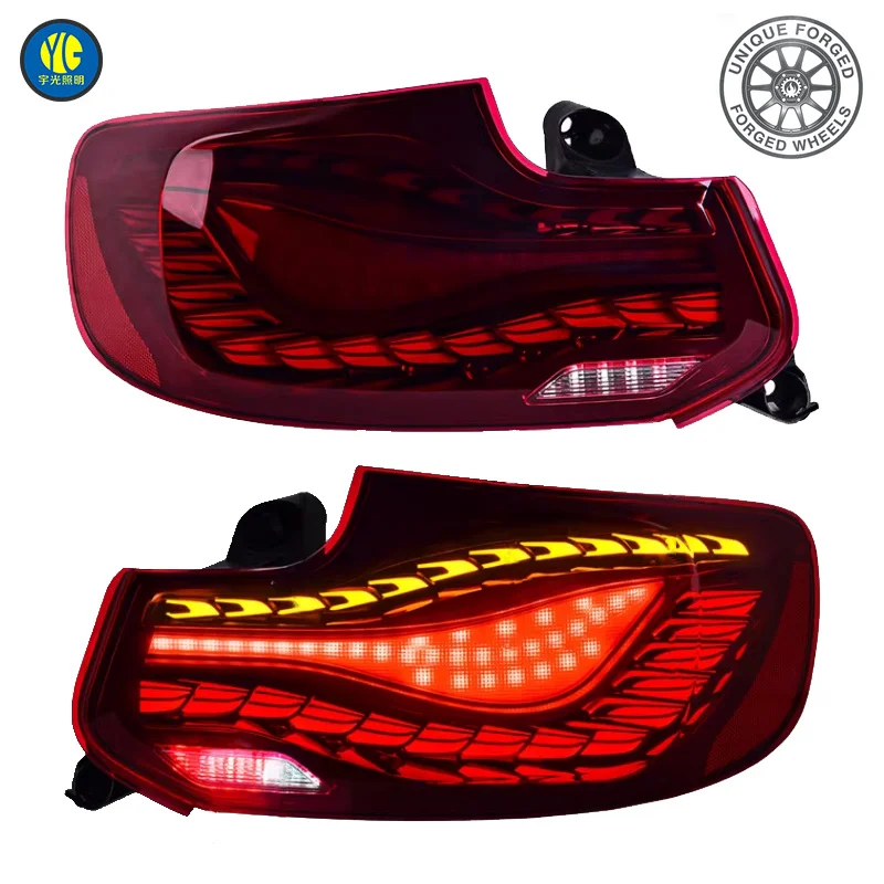 26 Style For BMW F22 Taillight 2014-2020 F23 F87 Upgrade OLED Rear Light Dragon Scale LED F22 Taillight Rear Lamp