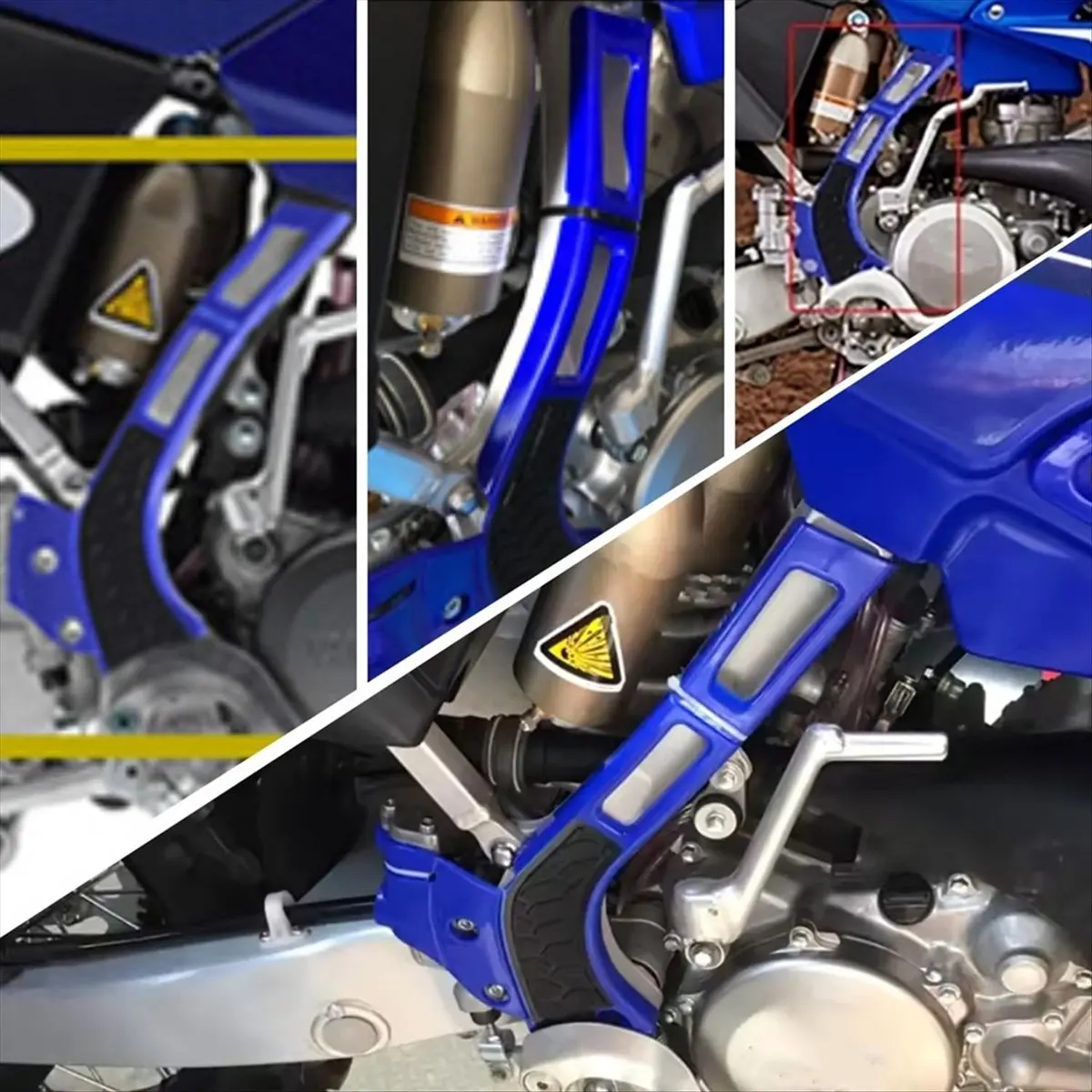 #52F Motorcycle protective cover,Motorcycle Frame Guard for Yamaha YZ125 YZ250 2006-2022 (Blue)