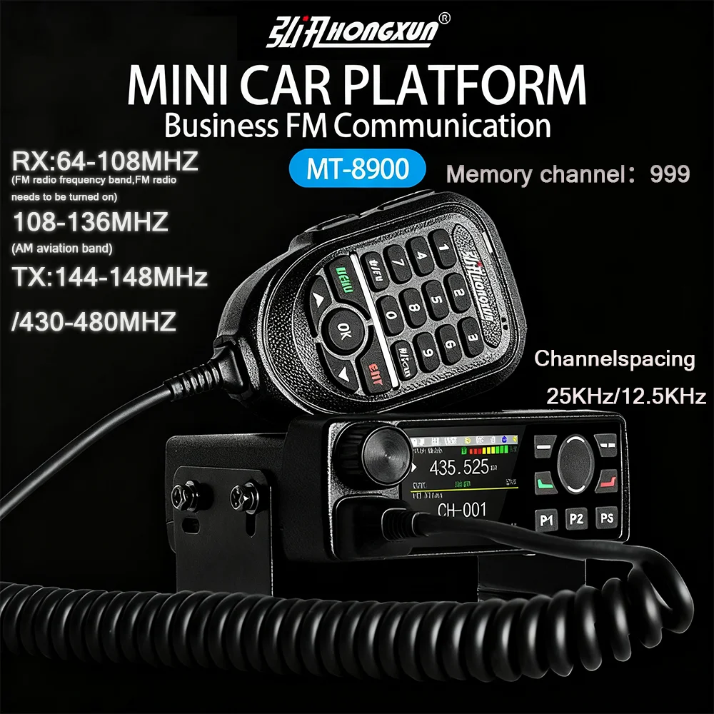 HX MT-8900 Full Band Dual TX/RX Analog for Radio Walkie Talkie 999 Channels 25W Output Power Dual Display Dual Standby Hot Sell