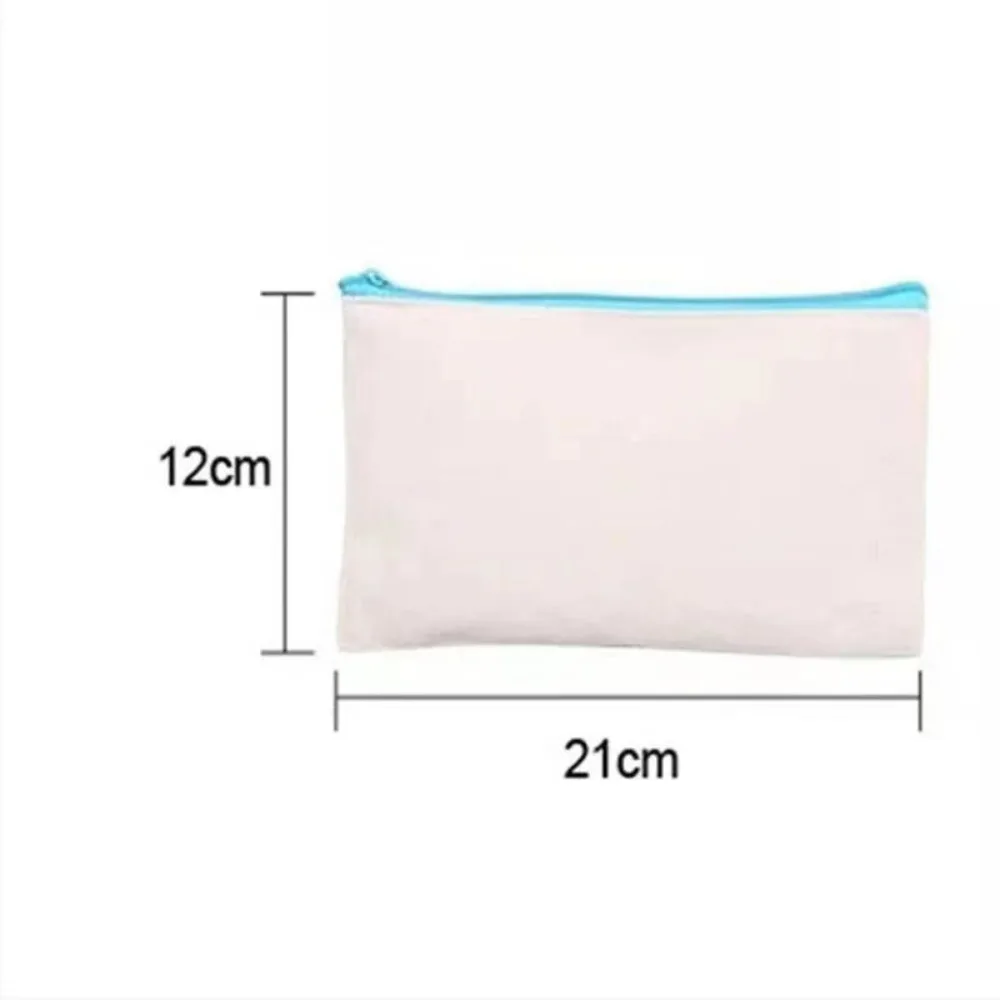 Canvas Pencil Case, Hand-held Zipper Stationery Bag, Student Blank Cotton Bag, Can Be DIY,Halloween and Christmas Gifts.