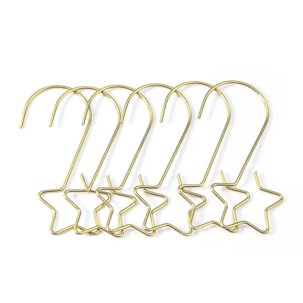 10PCS Gold Alloy Pentagram Crystal Hook Halloween Holiday DIY Chandelier Decoration Accessories Glass Ball Pendant Supplies