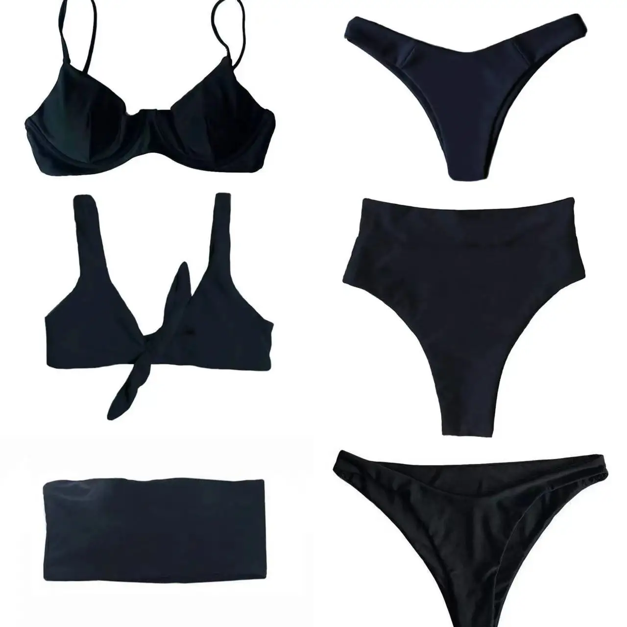 Black Swimsuits & Swim Trunks Can Be Freely Matched