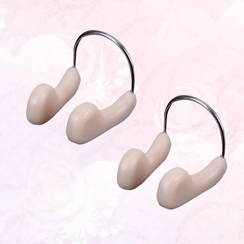 2 Pcs Bow Clasp Swim Nose Plugs Adult Diving Underwater Clip Man Flechettes Loose Beads