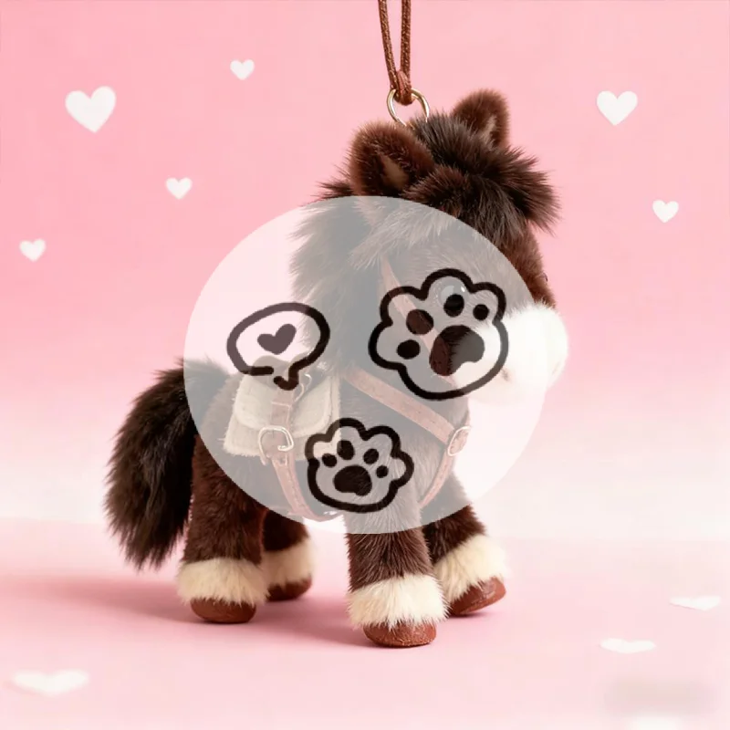 

Плюшевая игрушка-талисман 2026 года Лошади, подвеска-брелок, плюшевая игрушка-лошадь, украшение для сумки, подарок на Новый год