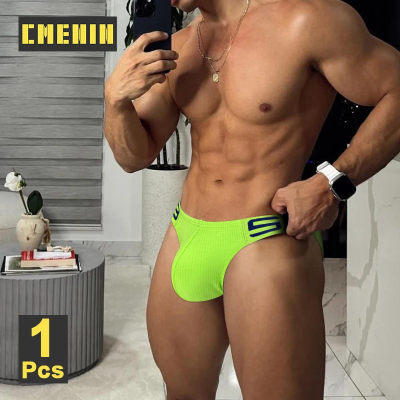 CMENIN Cotton Sexy Men\'s Panties Breathable Sports Fitness Male Underpants Sissy Slips Bikini Man Briefs High Cut Men Underwear