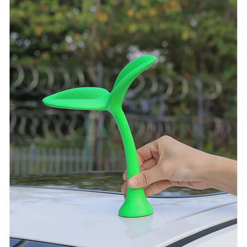 3D Car Ornaments Car Roof Decoration Stickers Bean Sprout Seedlings Flower Bud Tentacle Ornament Exterior Decorative Accessories view 5